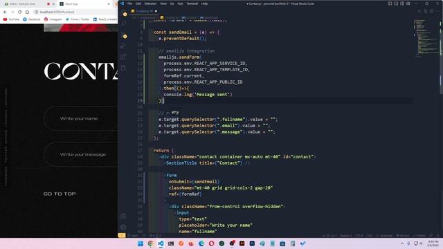 portfolio website email js integration смотреть онлайн