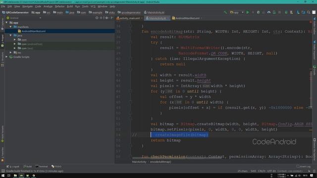 QR code generation and storage access in Android using Android Studio - Kotlin смотреть онлайн