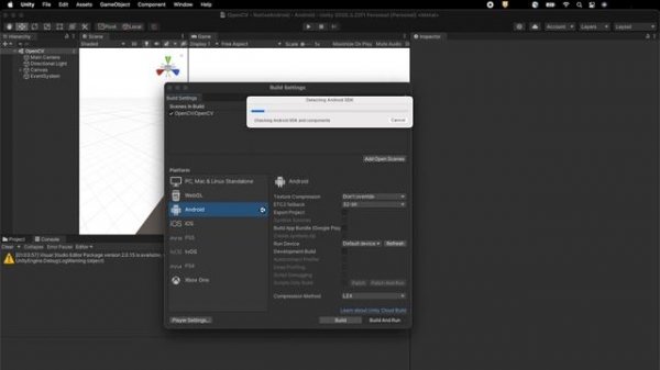 Open CV for Unity Android - Face Detection