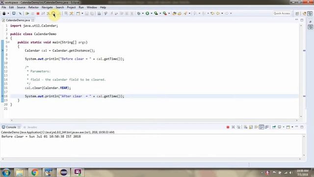 How to use clear(int field) method of Java.util.calendar class? смотреть онлайн