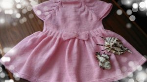 Вязание на спицах  Детское платье