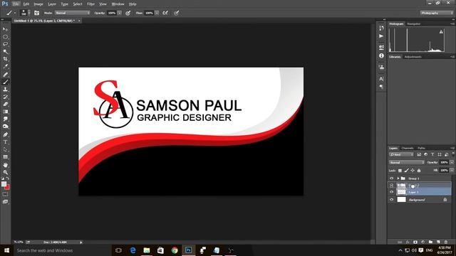 Business Card Design in Photoshop cc 2014 смотреть онлайн