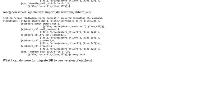 migration mnesia BD ejabberd v 2.1.5-3 -＞ 16.09-4 смотреть онлайн