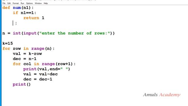 Python Pattern Programs - Printing Numbers in Triangle Shape | Column wise | Interview Question смотреть онлайн