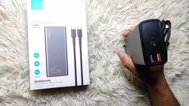 power bank 30000 mha USAMS 65W QC PD смотреть онлайн