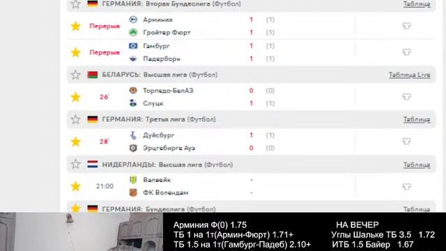 Арминия-Гройтер Фюрт,Гамбург-Падерборн.Стрим.Нулевая фора. Прогнозы на футбол смотреть онлайн