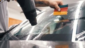 Демонтаж бронепленки с лобового стекла LEXUS RX300 с заменой на новую