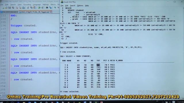 OracleTutorial || onlinetraining|| pl/sql ||Triggers Part-3 by Basha смотреть онлайн