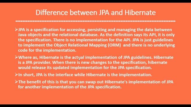 Difference Between JPA and Hibernate | Explained with Example смотреть онлайн