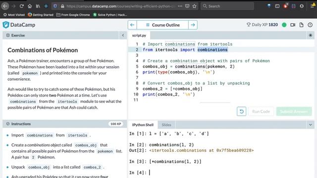 Writing Efficient Python Code 13 | DataCamp | DataCamp solutions смотреть онлайн