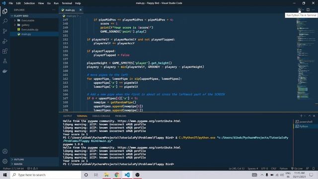 [Flappy-Bird] Game By Pygame?✨? | Python Mega Project 2 #coding смотреть онлайн