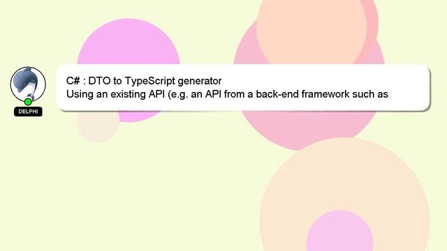 C# : DTO to TypeScript generator смотреть онлайн