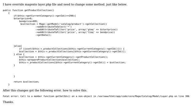 Magento: I have override the magento layer.php file but not work смотреть онлайн