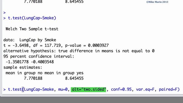 Two-Sample t Test in R (Independent Groups) with Example | R Tutorial 4.2 | MarinStatsLectures смотреть онлайн