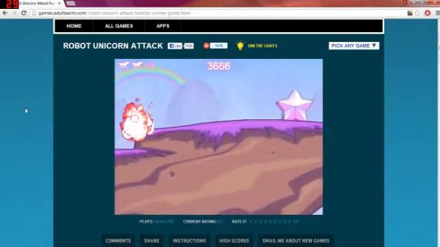Robot Unicorn Attack- Fail Gameplay смотреть онлайн