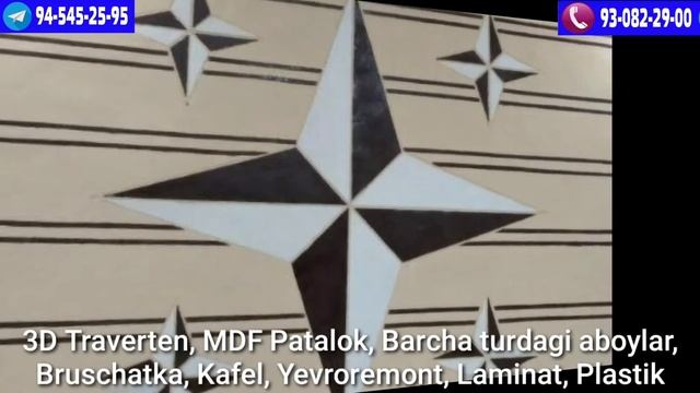 Traverten, MDF Patolok, 3D karedor, Aboylar, Buruschatka, Kafel, Yevroremont, Laminat, Plastik. смотреть онлайн