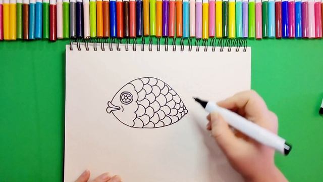 How to Draw Rainbow Fish. Как нарисовать Радужную рыбу смотреть онлайн