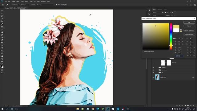 Cartoon vector art photoshop action tutorial- Photoshop effect #vectorart #illustration #photoshop смотреть онлайн