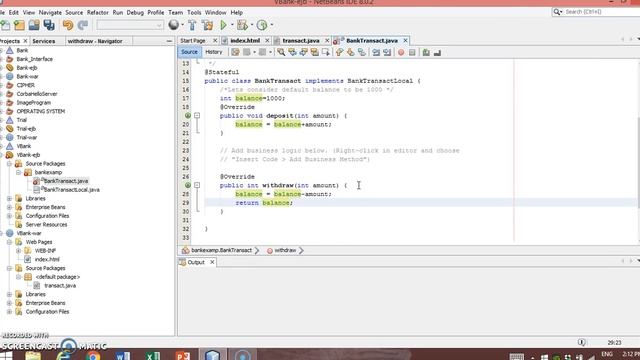 EJB Bank Application смотреть онлайн