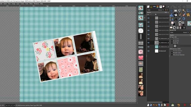 GIMP | Fuzzy Select Tool | Rotate Tool | Scale Tool | 3D Transform Tool | Digital Scrapbook | смотреть онлайн