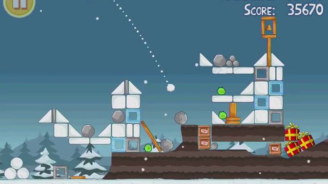 Angry Birds Seasons Greedings 1-12 Xmas 3 star Walkthrough смотреть онлайн