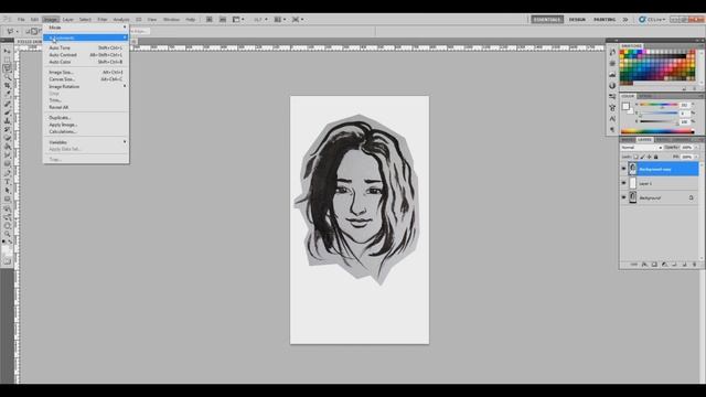 Быстрая обработка ЧБ рисунка в Photoshop смотреть онлайн