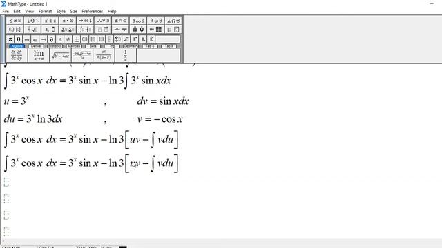 Integration by parts: Integral of 3^x cos x dx смотреть онлайн