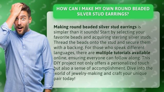 How Can I Make My Own Round Beaded Silver Stud Earrings? смотреть онлайн