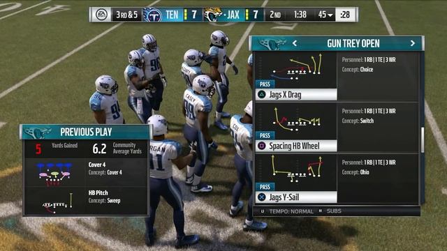 Madden NFL 17 PS4 Gameplay | Titans vs Jags смотреть онлайн