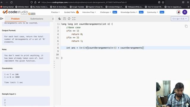 Lecture 108: Count derangements || DP Series смотреть онлайн