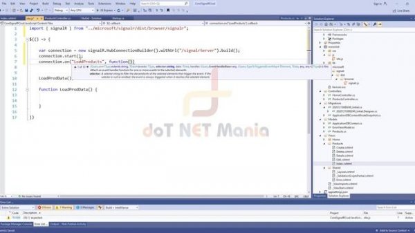 SignalR CRUD in ASP.NET Core with Entity Framework Core