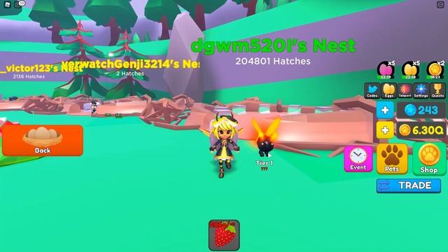 [ SUMMER EVENT ] Hatched 4 "???"(Secret Pet) Inferno Bee | Pet Swarm Simulator смотреть онлайн