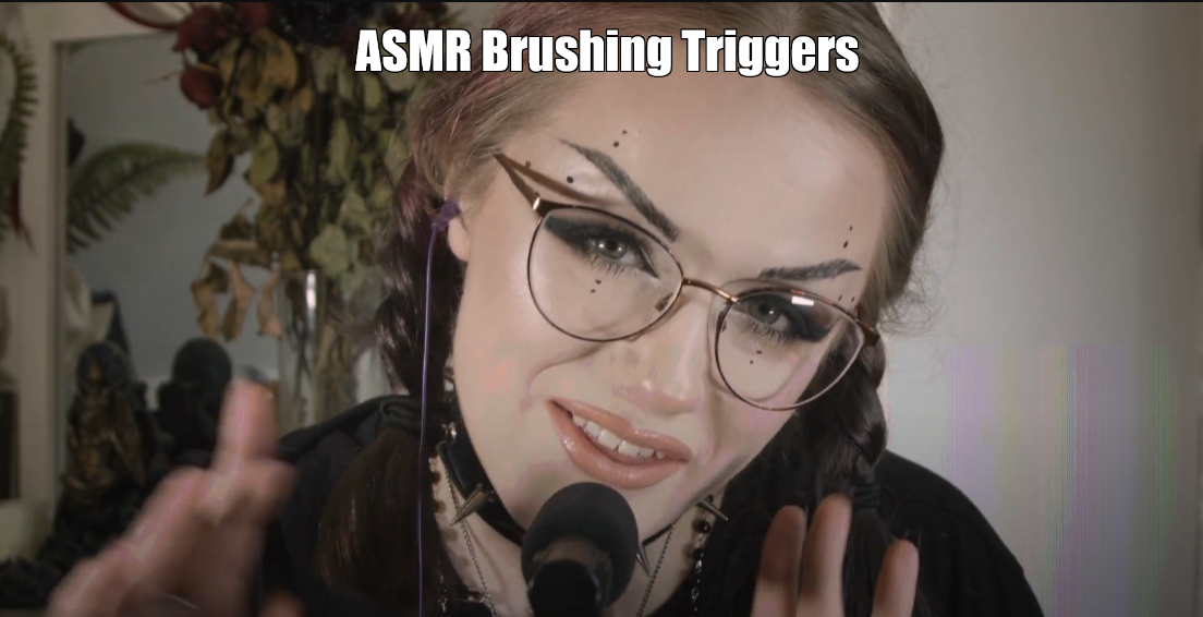 ASMR Brushing Triggers, Face Brushing,  Scratching