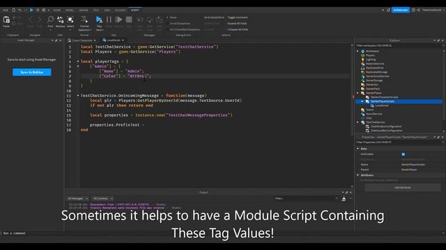 Roblox Studio TextChatService | Tutorial | Easy Chat Customization | Adding Prefixes смотреть онлайн