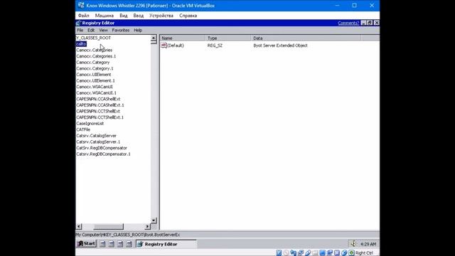 Что будет, если очистить реестр Windows Whistler Build 2296