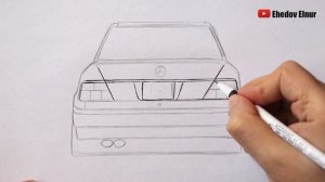 Как нарисовать машину Мерседес Бенц | Рисунки поэтапно