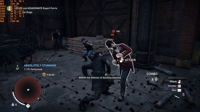 Assassin's Creed Syndicate [PC] GTX 1050 Ti 4GB GDDR5 & Intel Pentium G4560 & 8 GB RAM смотреть онлайн