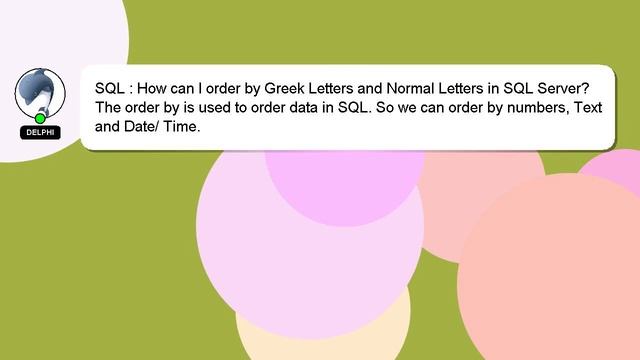 SQL : How can I order by Greek Letters and Normal Letters in SQL Server? смотреть онлайн