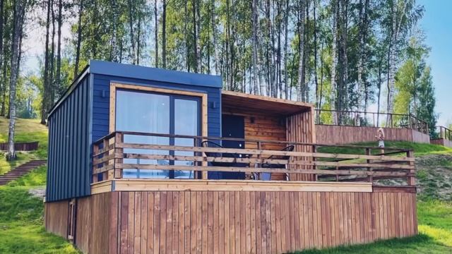? Модульный дом Smart House на базе отдыха Вохотка: роскошь и уют в одном пакете от Альфа Строй! смотреть онлайн