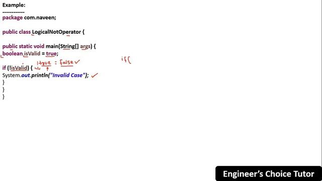 Logical NOT Operators | Java Programming Language | Java смотреть онлайн