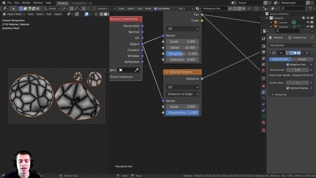 Procedural Ore Material (Blender Tutorial) смотреть онлайн