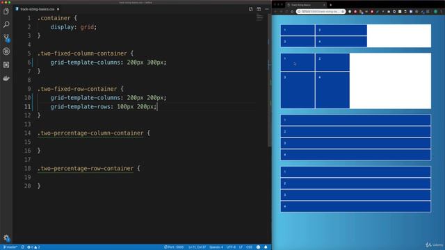 8 Fixed and Percentage Track Sizing смотреть онлайн