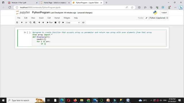 Python Program to create function with array as parameter and return new array with even numbers смотреть онлайн