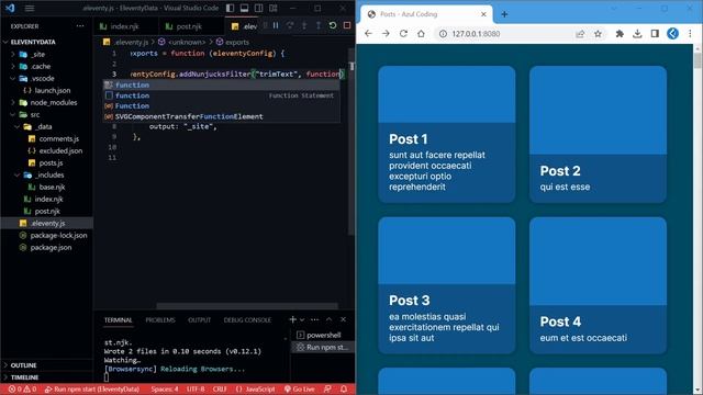 Eleventy - Build a Static Site with Backend Data Handling смотреть онлайн