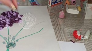Аппликация «Сирень» своими руками/ быстро и легко