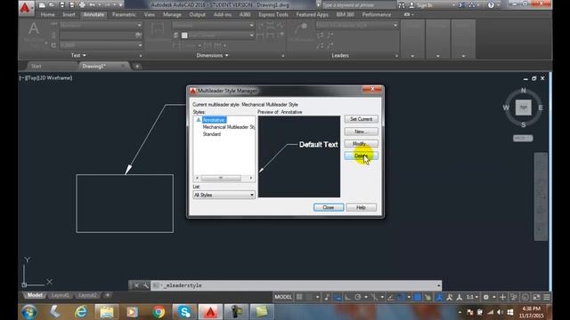 AutoCAD I 18-18 Renaming Deleting Setting the Current Multileader Style смотреть онлайн