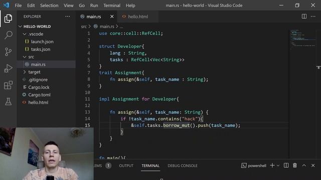 Умный указатель RefCell. Язык Rust смотреть онлайн