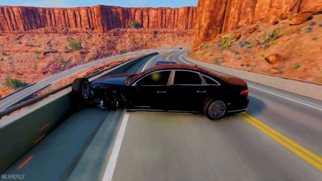 LOSS OF CONTROL and CRAZY CRASHES on Audi A8 - BeamNG.Drive смотреть онлайн