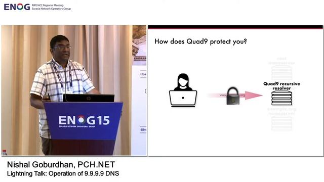 ENOG 15: Operation of 9.9.9.9 DNS / Nishal Goburdhan, PCH.NET (RU) смотреть онлайн