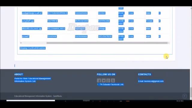 Copy Students Data EMIS to Excel